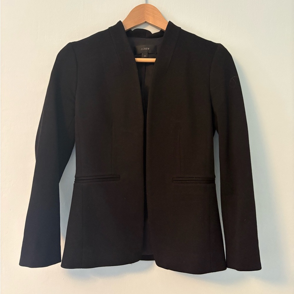 J. Crew Black Tailored Blazer Slim Fit Professional 00